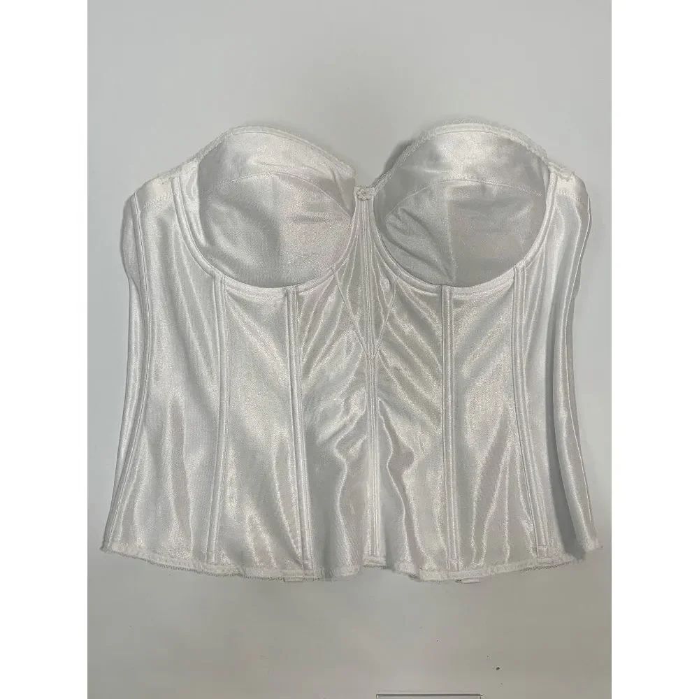 Dominique Women's Juliette Corset Strapless Wired Padded Longline White 40C